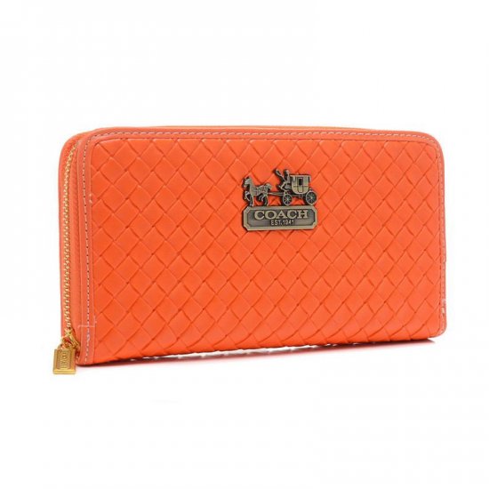 Coach Knitted Logo Large Orange Wallets EGL | Coach Outlet Canada